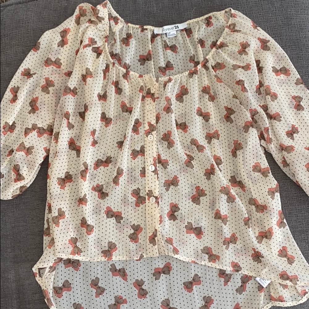 Flowy bow blouse